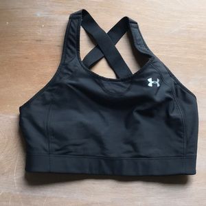 Under armour sports bra black adjustable small 32